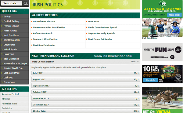 Paddy Power Irish Election