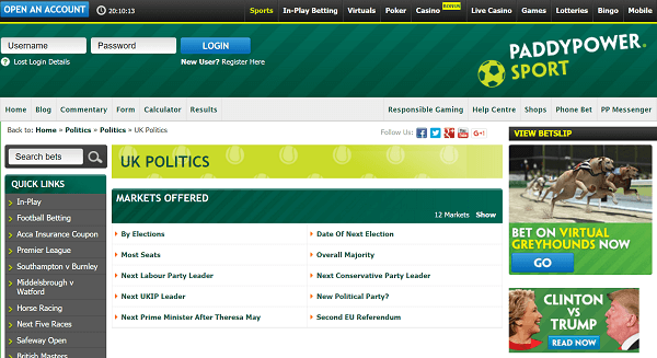 paddy power uk election