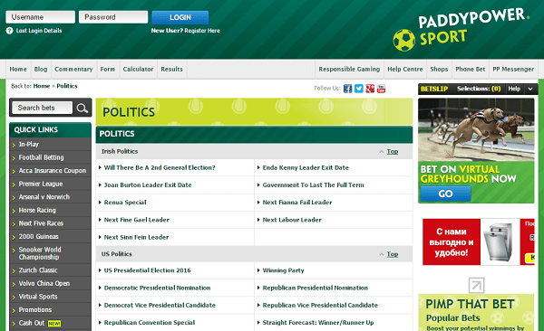 Paddy Power Politics