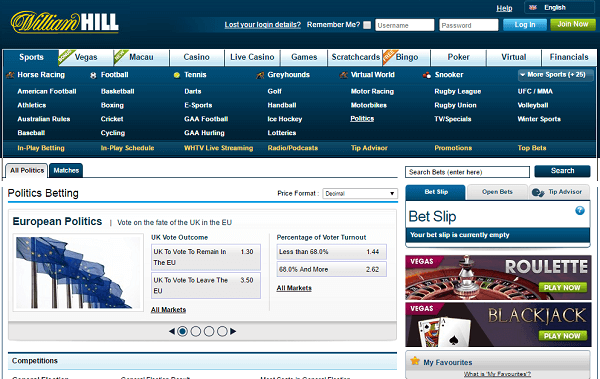 William Hill Politics